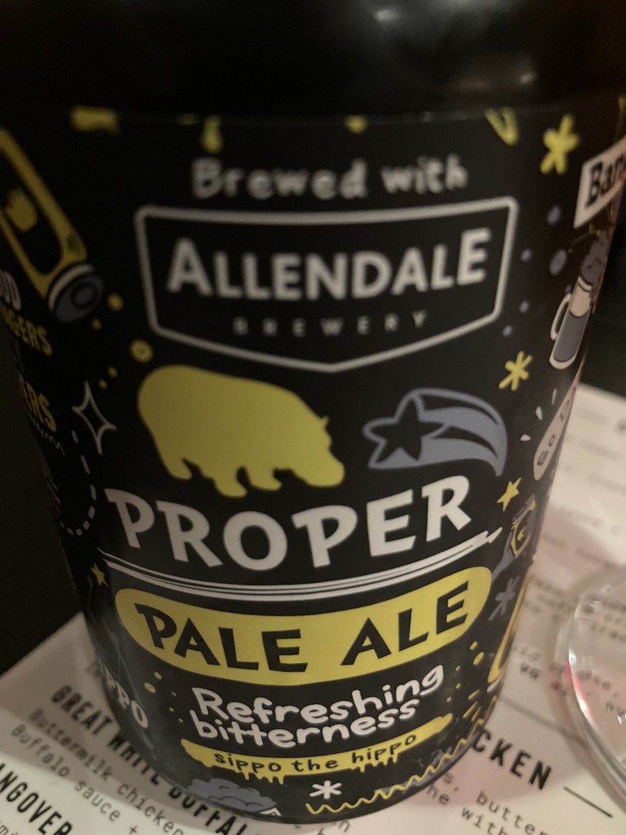 BrewBearUK's tweet photo. Proper Pale Ale by @AllendaleBrewCo for Fat Hippo - Thirsty Thursday says โa very drinkable and sessionable Pale Ale - perfect with a @fathippo burgerโ #realale #CraftBeer #allendale #fathippo #camra https://t.co/KtQw6ygJ8k