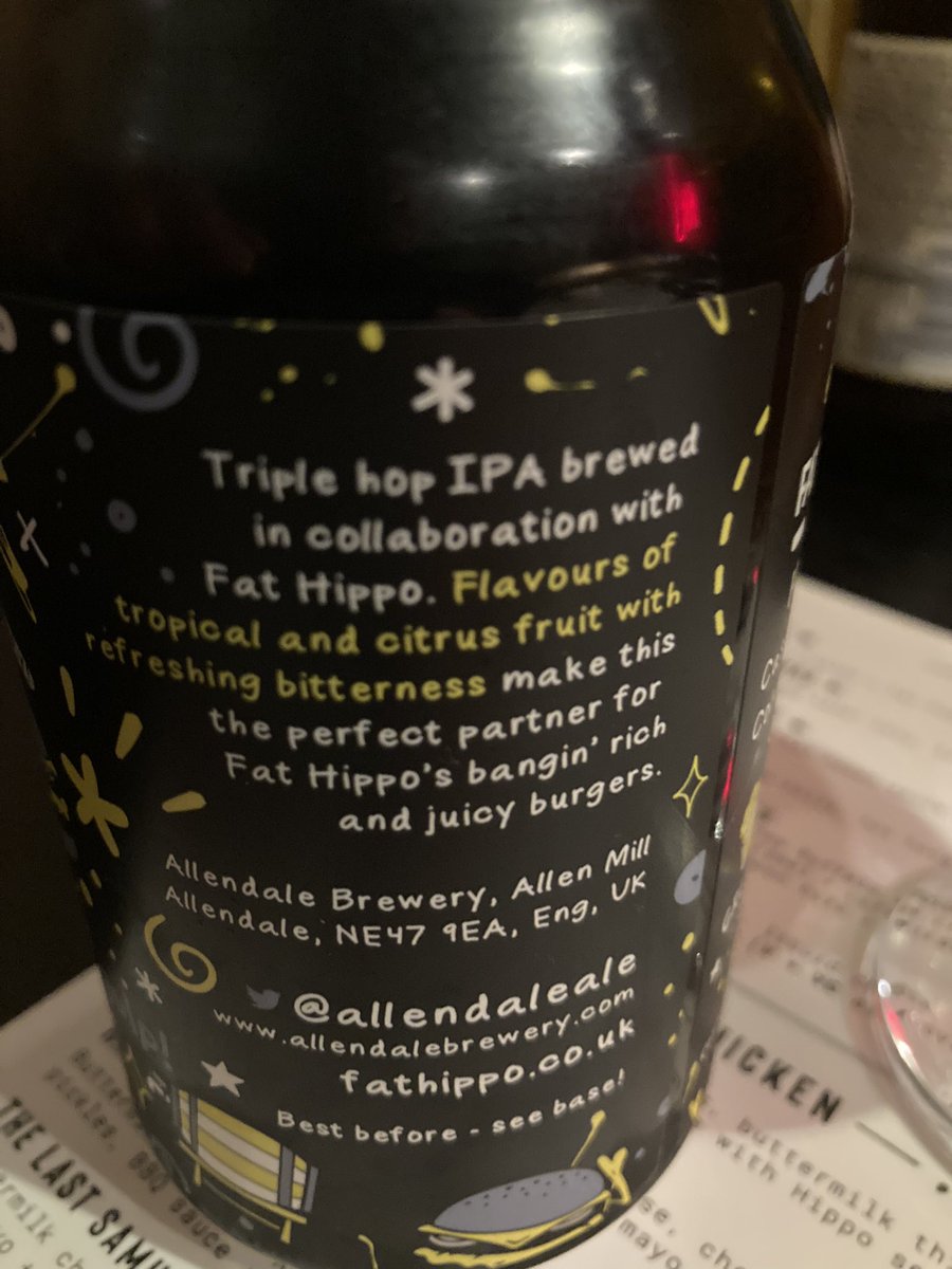 BrewBearUK's tweet photo. Proper Pale Ale by @AllendaleBrewCo for Fat Hippo - Thirsty Thursday says โa very drinkable and sessionable Pale Ale - perfect with a @fathippo burgerโ #realale #CraftBeer #allendale #fathippo #camra https://t.co/KtQw6ygJ8k