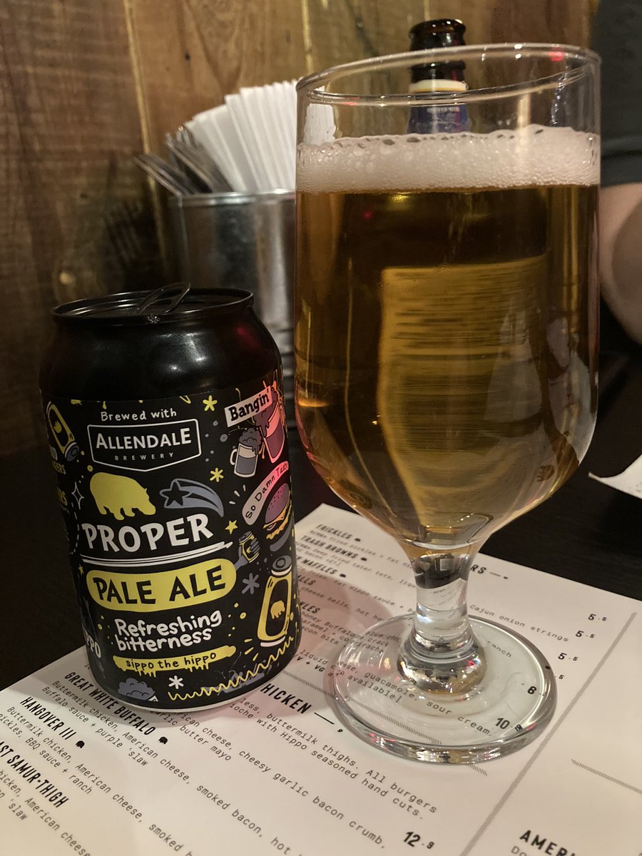 BrewBearUK's tweet photo. Proper Pale Ale by @AllendaleBrewCo for Fat Hippo - Thirsty Thursday says โa very drinkable and sessionable Pale Ale - perfect with a @fathippo burgerโ #realale #CraftBeer #allendale #fathippo #camra https://t.co/KtQw6ygJ8k