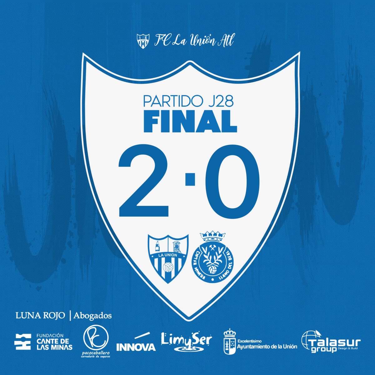 CDUMalacitano's tweet photo. ⏰ 90’ //2-0// FINAAAAL DEL ENCUENTRO CON VICTORIA GRACIAS A LOS GOLES DE @Dvaldeescavy y @Joseemaa_9.

➡️ El derbi se queda en casa y con estos tres puntos SOMOS EQUIPO DE PLAY OFF MATEMÁTICAMENTE!!

#LaUniónMinera https://t.co/5F3mbmULr9