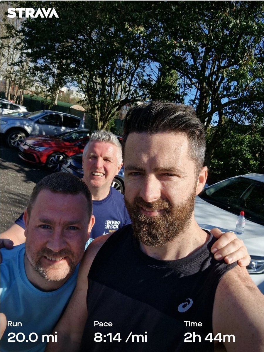 20 miles of the Belfast Marathon route to celebrate being of the drink 8 months. 🏃‍♂️ #running #strava