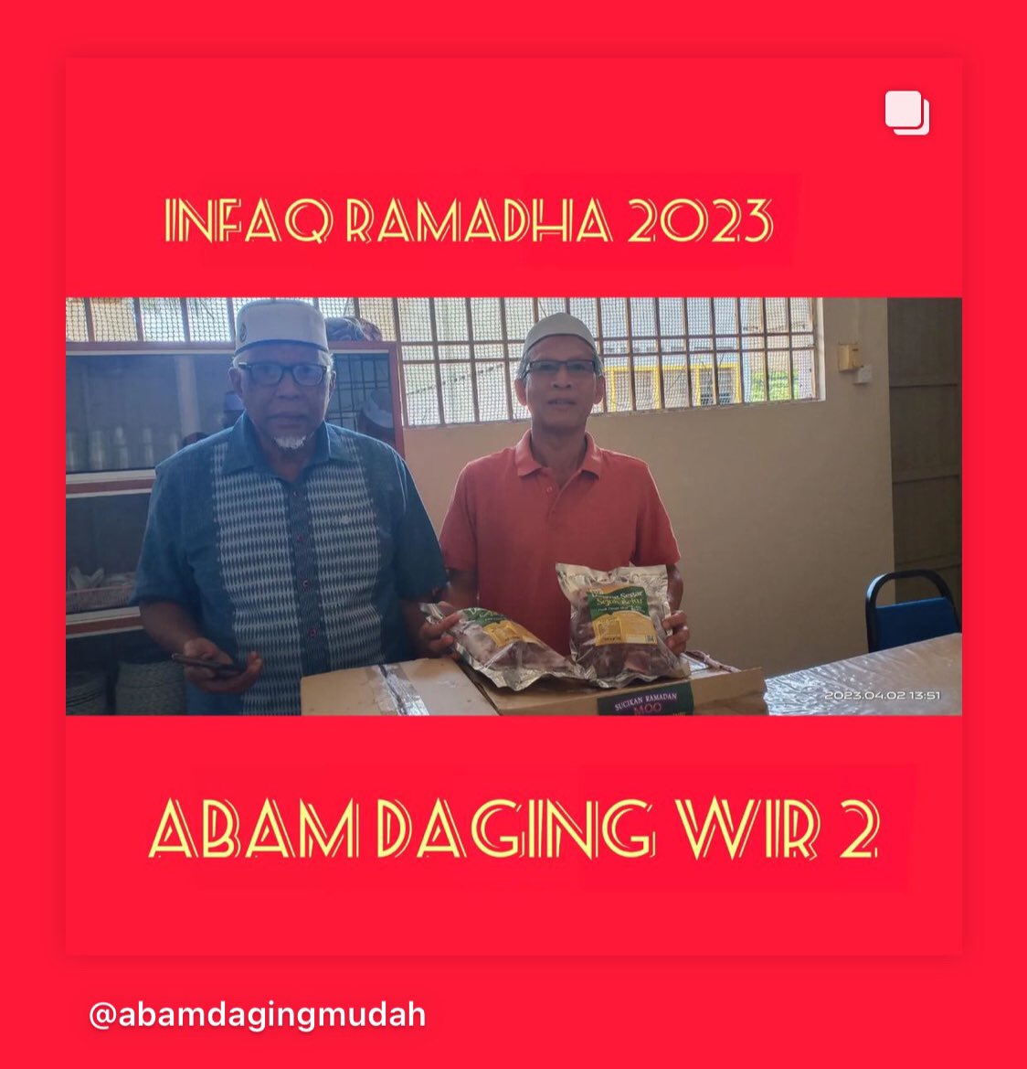 PIJMSdnBhd's tweet photo. Alhamdulillah terima kasih @abamdagingmudah membantu dalam pengumpulan &amp; pengagihan daging sumbangan penginfak

35 kg daging telah dapat diagihkan untuk dijadikan bubur lambuk dan juadah berbuka

Moga murah lagi rezeki para penginfak. aamiin🤲🏻

Whatsapp di 0196362640 utk berinfaq https://t.co/PAdZtCW8n8