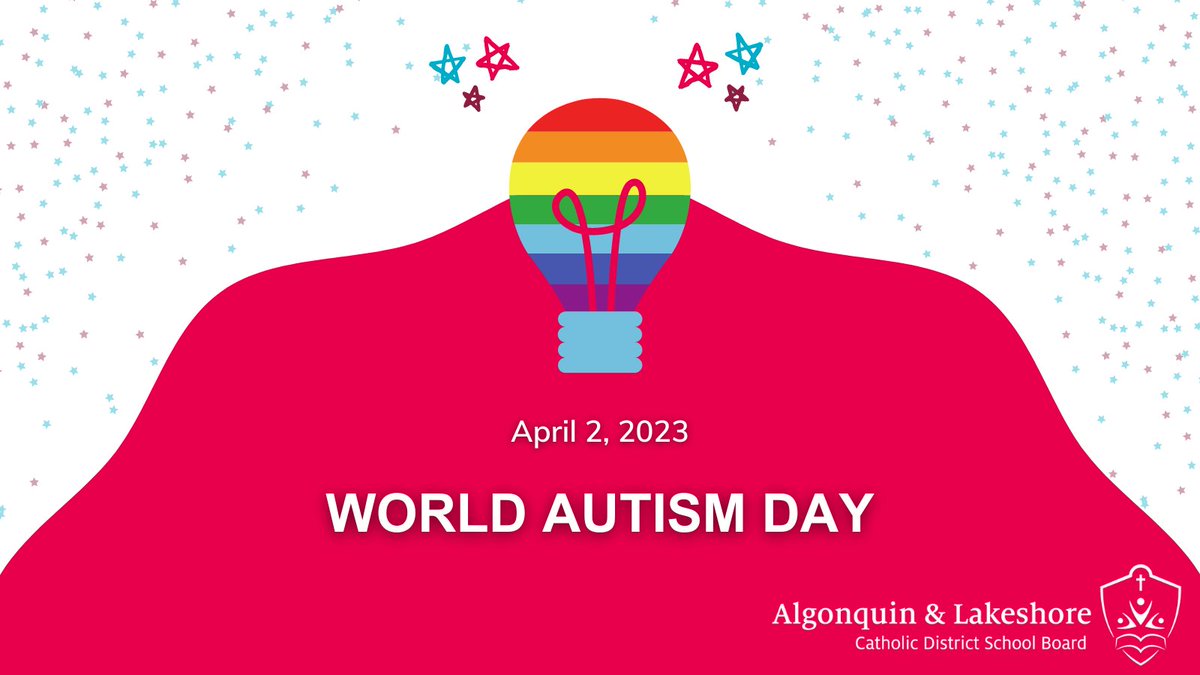 It's World Autism Day! At the ALCDSB, we support all our students in the neurodiverse community. We live our Catholic values by continuing to build faith-filled learning communities where each member is loved, inspired, and successful. Celebrate the Spectrum!