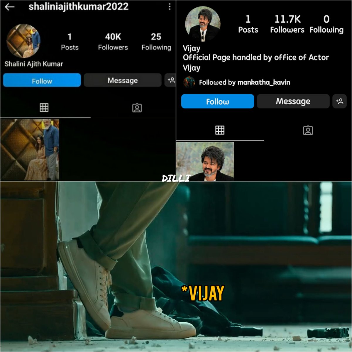 TvkTrendsoffcl's tweet image. Instagram Followers in 10 Mins 

AK Wife Shalini 40K 

VIjay&apos;s Own Account 11K 

Ippo sollunga Ivana namaku competitor ??? 

#Ak62 #AjithKumar