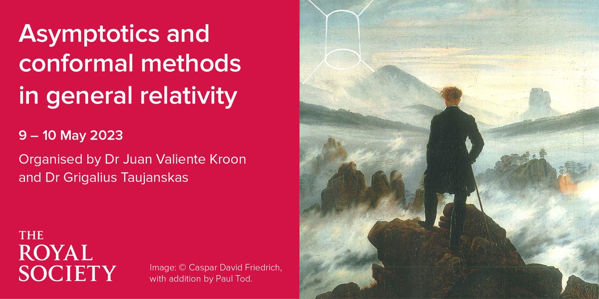 RSocPublishing's tweet photo. Are you a researcher with an interest in #asymptotics, #ConformalMethods and #GeneralRelativity? Join our upcoming scientific meeting at the Royal Society, led by Dr Juan Valiente Kroon @QMScriman @QMULMaths and Dr Grigalius Taujanskas @DpmmsCambridge: https://t.co/IupiuAV2hv https://t.co/exI3QqTae0
