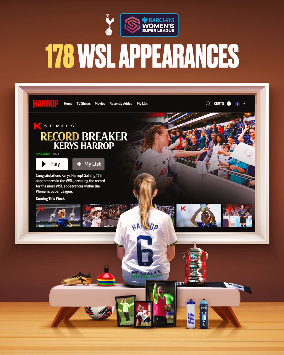 A legend of the game! 🌟

Congratulations <a href="/KerysHarrop/">Kerys Harrop</a>, who will break the all-time <a href="/BarclaysWSL/">Barclays Women's Super League</a> appearance record today 👏