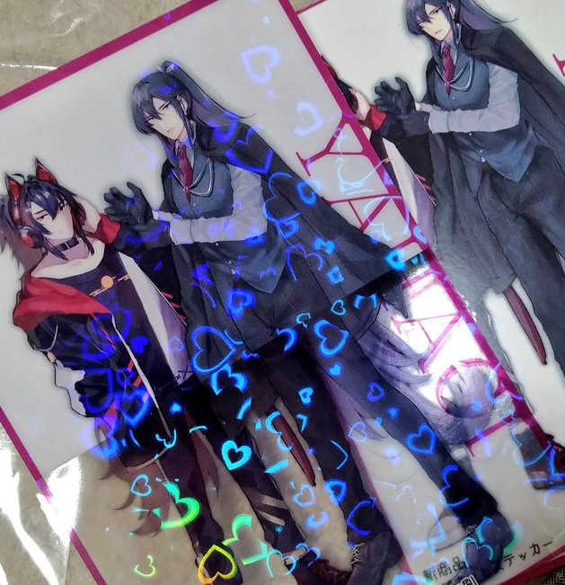 おたクラブさんの有償印刷見本ポスカのハートホログラム矢矧兄弟がシュール過ぎてフフッwてなる 