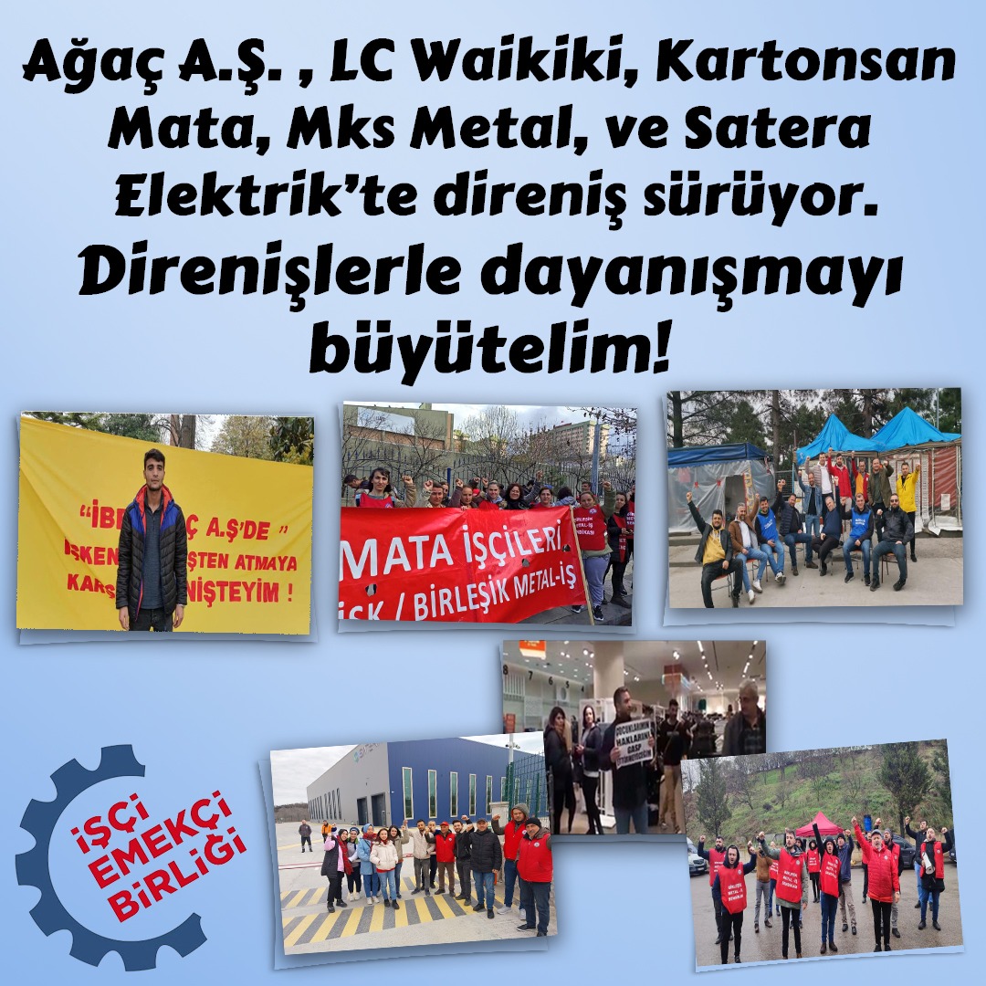 isciemekci_'s tweet photo. 📢 Zafer direnen emekçinin olacak!

Düşük ücretlere, sendikal hakkın kısıtlanmasına, baskıya, mobbinge, işten atmalara karşı direnen işçilerle dayanışmayı büyütelim. https://t.co/khNuVYgIFU