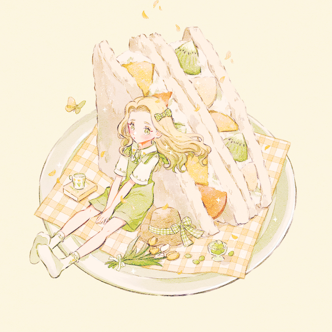 「女の子 サンドイッチ」のTwitter画像/イラスト(新着)｜3ページ目