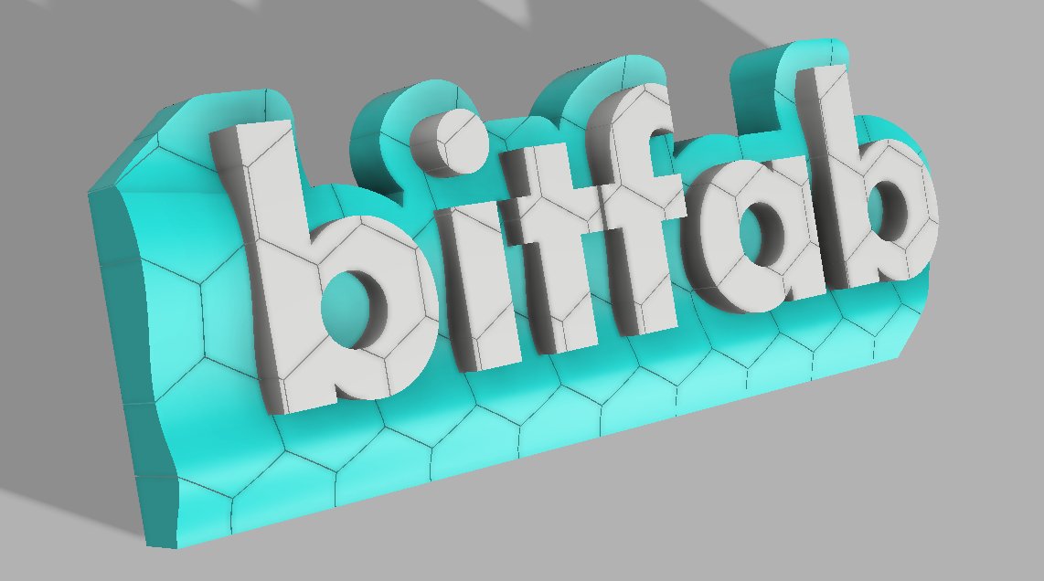 diegotrap's tweet photo. Idea para hacer un logo-mural de Bitfab.

El tutorial para hacerlo en Fusion es de @3DMakerNoob: https://t.co/vdKF6C2Qy2 https://t.co/SBH6Oxx68R