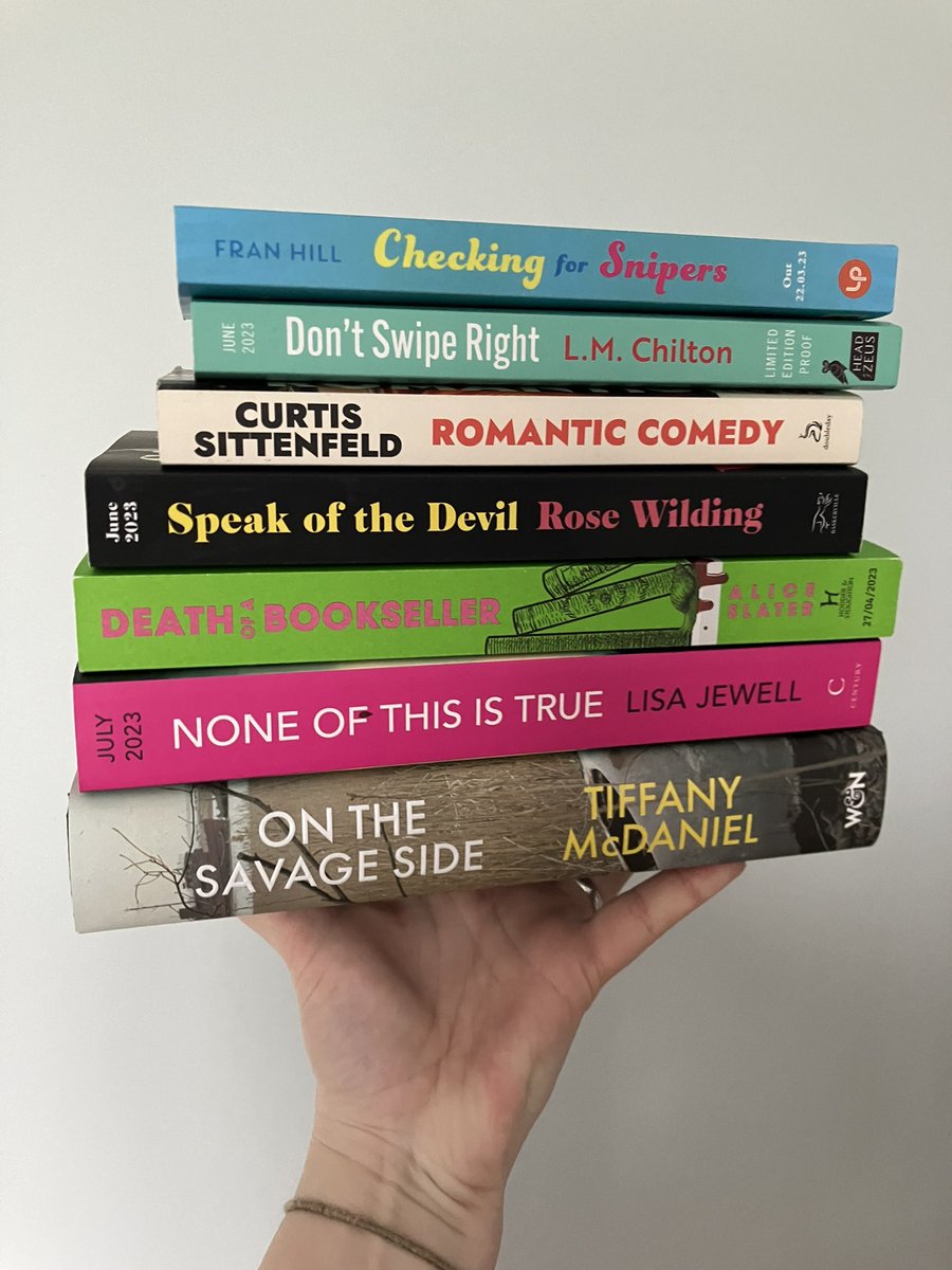 LauraPAuthor's tweet photo. March reads.
#OntheSavageSide #NoneofThisisTrue #DeathofaBookseller #SpeakoftheDevil
#RomanticComedy
#DontSwipeRight
#CheckingforSnipers (now called #CuckoointheNest)
On audio:
#NotesonanExecution #TheUglyTruth #TheBigamist #Between #Trauma #TheSecretLifeofAlbertEntwistle https://t.co/CMmt4l1cQP