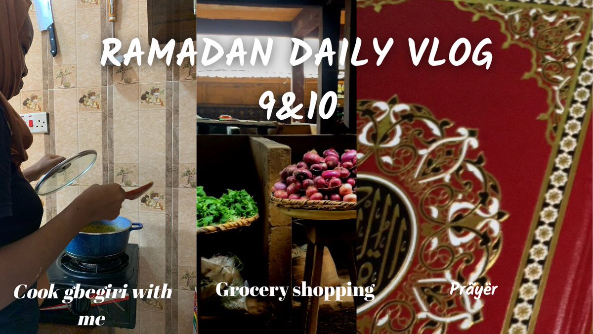 RAMADAN DAILY VLOG 9&10 |GROCERY SHOPPING +MAKE GBEGIRI WITH ME + Iftar prep #ramadan #ramadanvlog
youtu.be/NMHgDcHF1bM