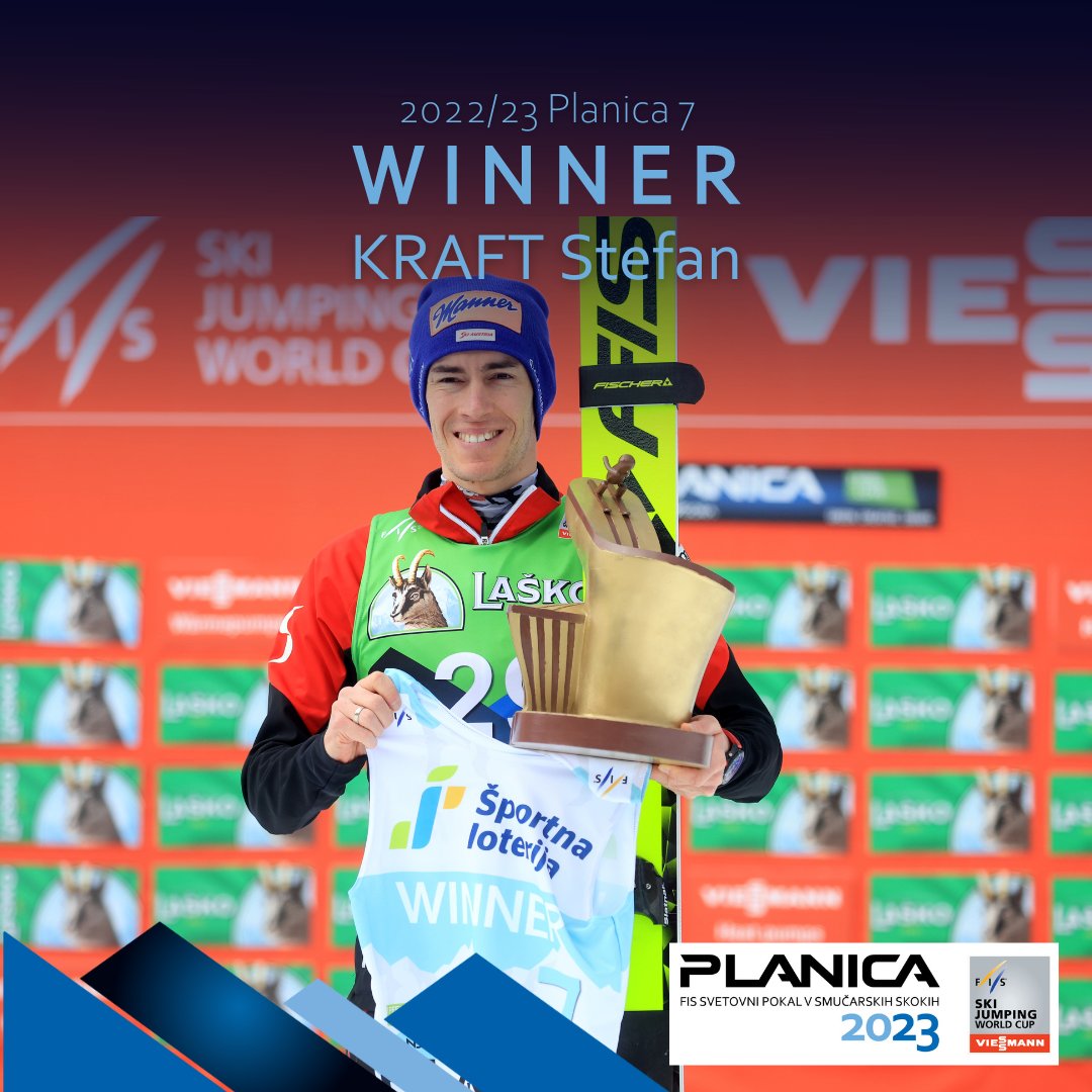 The Planica 7 winner is Stefan Kraft! 🇸🇮 Congratulations! 👏 #planica #planica2023 #ifeelslovenia #fisskijumping #sportnestave @FISskijumping