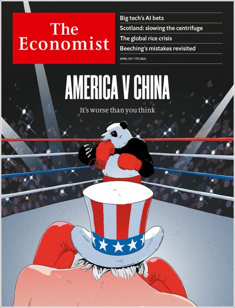 Sinnaig's tweet photo. 🇨🇳🇺🇸 Cover of the latest issue of The Economist. https://t.co/GJIRSeohdQ