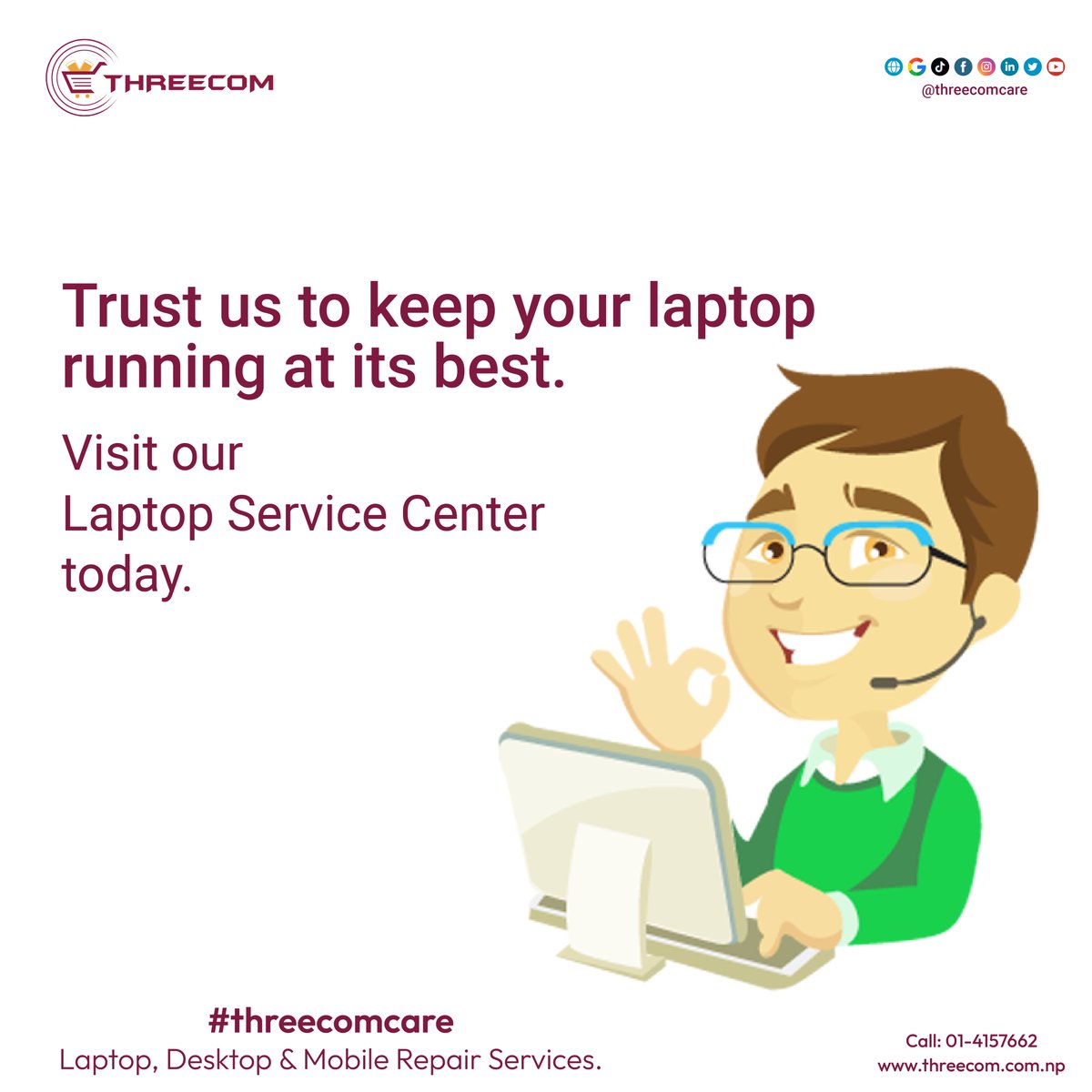 threecomcare's tweet photo. Threecomcare is your destination to recover your laptop from any damage 🤝😊 https://t.co/JTqIxKuSqH