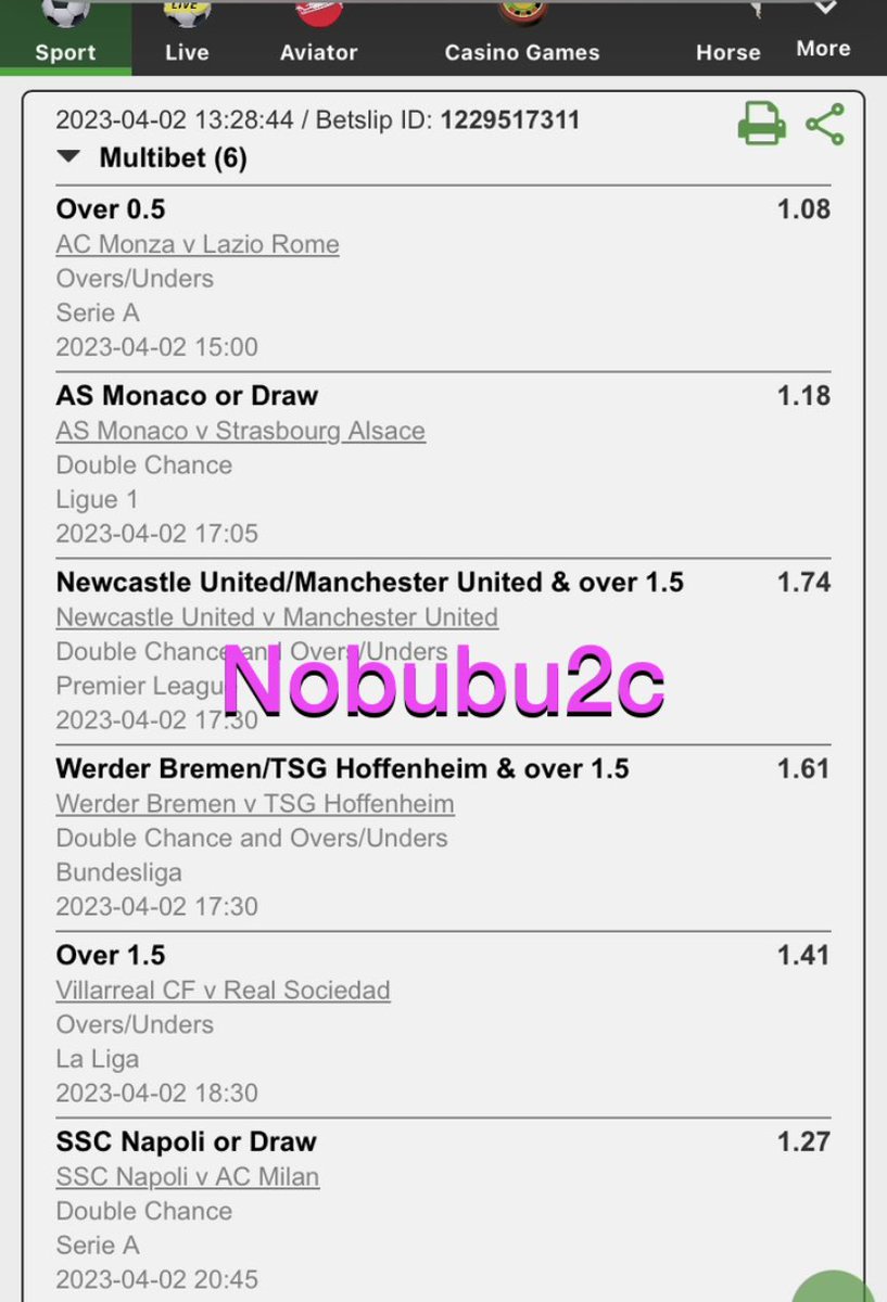 Nobuhle2C's tweet image. U17B74B7A #betwaycodes #lowodds #6odds