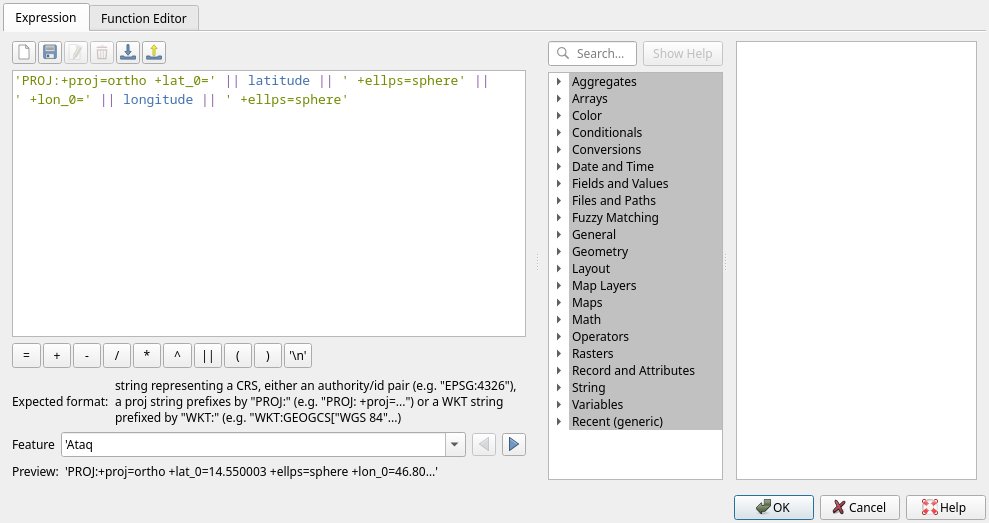 Custom projections on-the-fly in #qgis with this CRS expression in print layout