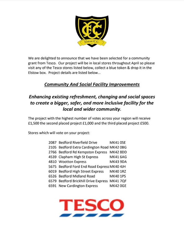 Elstow Cricket Club tweet media