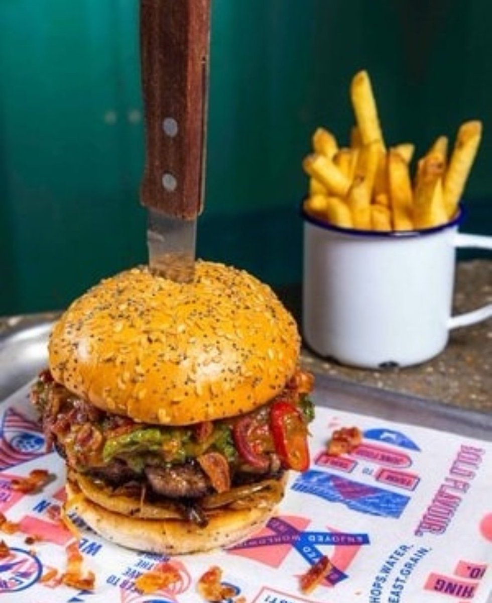 New month, new burger special 🍔

EQUITY PUNK BURGER  
7oz beef patty, apple &amp; chilli jam, Punk IPA caramelised onions &amp; bacon crumb

As voted for by our epic community of Equity Punk investors