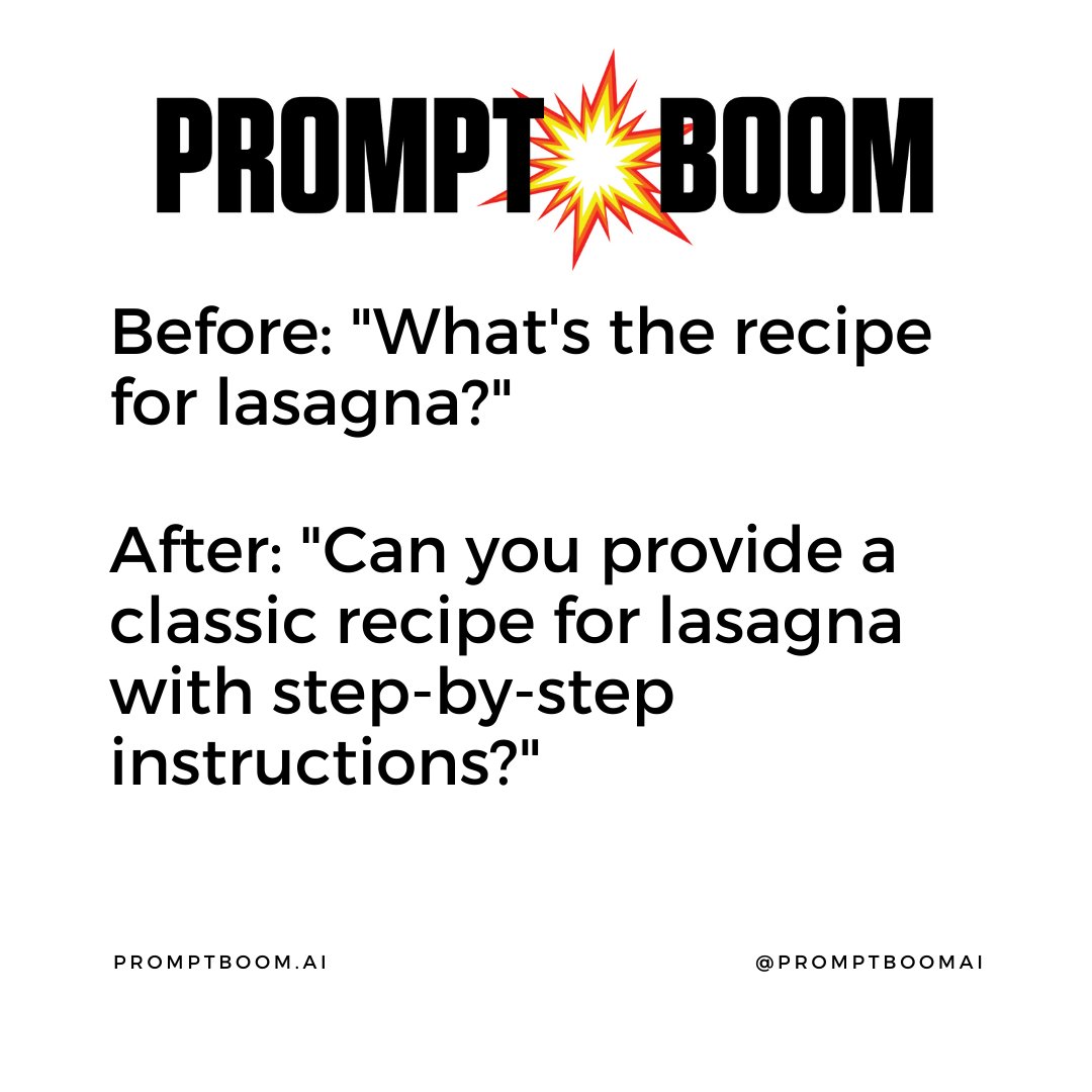 PromptBoomAI's tweet photo. Improve your prompts by adding context. #PromptBoom #AI #ChatGPT #OpenAI #MidJourney #StableDiffusion #DallE https://t.co/ezGHtiIbvm