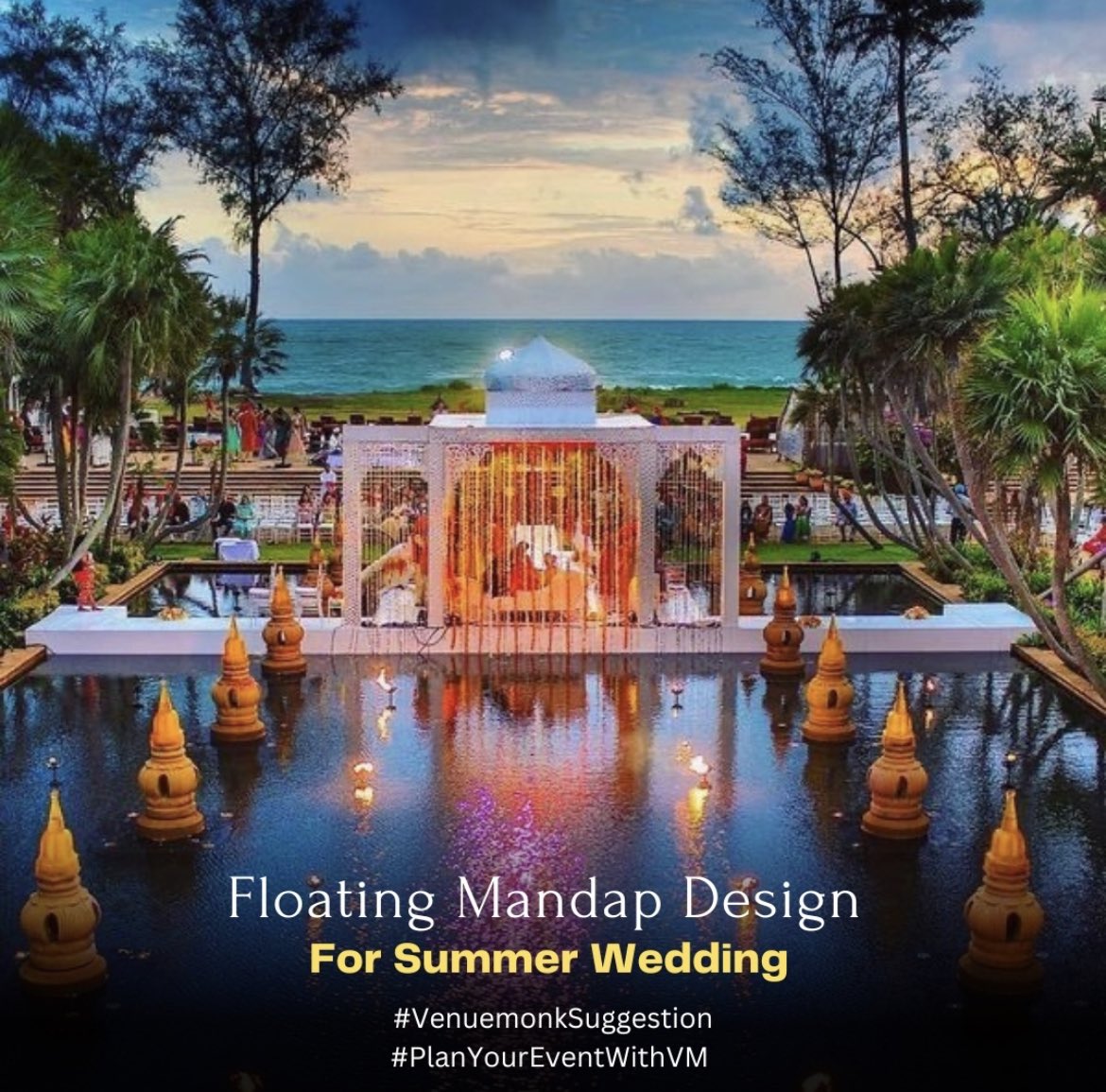 VenueMonk's tweet photo. Floating Mandap is the newest summer trend that you need to follow!
Well, here’s listing some floating mandap designs that’ll blow up your mind, literally!
Swipe to check out♥️✨
#VeneumonkSuggetions
#PlanYourEventWithVM https://t.co/TFOqdqjykV