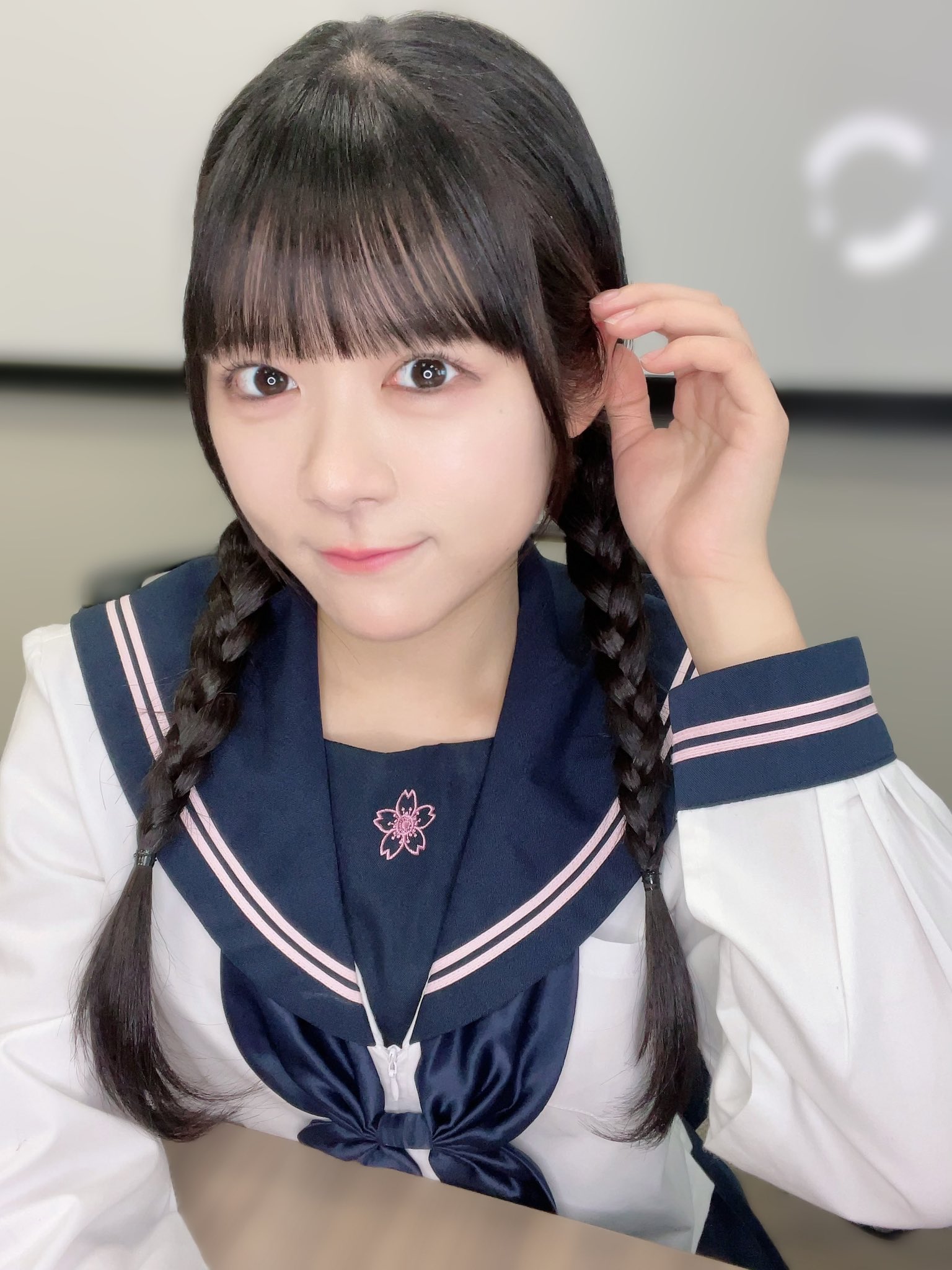 ニアジョイ　大西葵　初期制服生写真 ニアジョイ 大西葵 初期制服 お披露目 直筆 ヨリ 生写真 ≒JOY