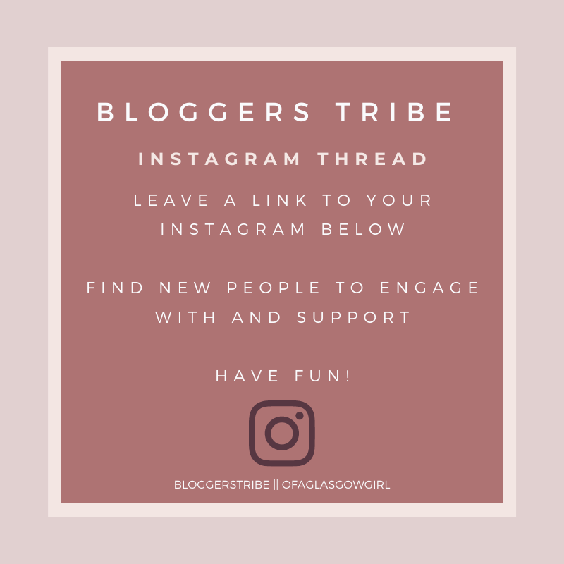 BloggersTribe's tweet image. Hello Monday! 😊
It's IG day! 🙌 You know what that means 👉 Leave your Instagram links below & find new accounts to engage with.
I'm at 📸 Instagram.com/ofaglasgowgirl
Let's connect!
- @ofaglasgowgirl || @JLCreate #Bloggerstribe