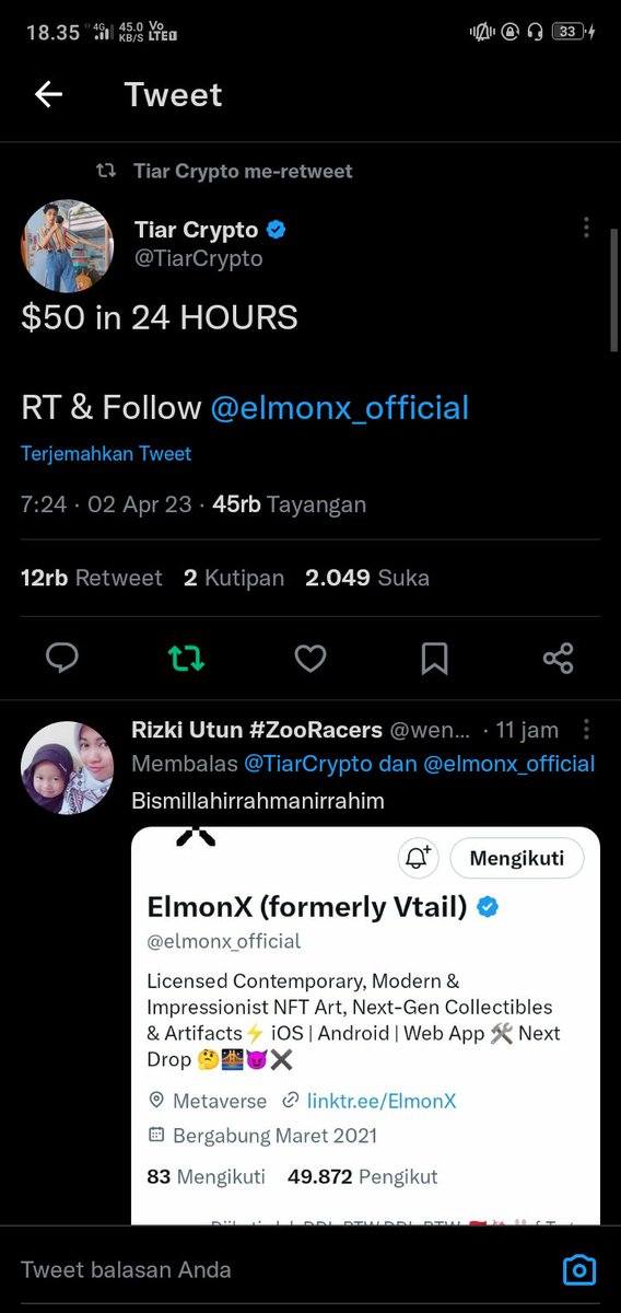 hemwangy's tweet photo. @TiarCrypto @elmonx_official d https://t.co/UPrjrHPiRU