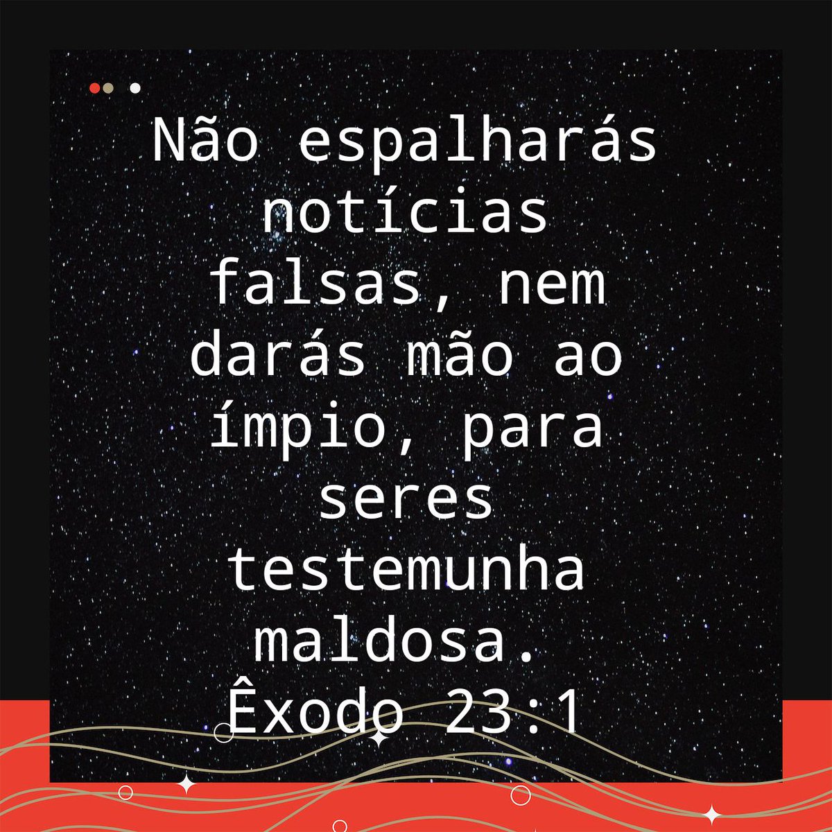 adolitos's tweet photo. Não espalharás notícias falsas, nem darás mão ao ímpio, para seres testemunha maldosa.
Êxodo 23:1 ARA

https://t.co/IhArlEKaXs https://t.co/xbuwTwfQk2