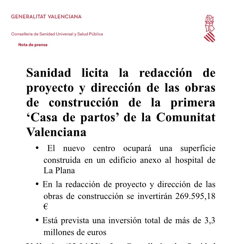 Dilluns acaba la X Legislatura i este potser siga el projecte en el que més a gust he treballat. 
Una “Casa” on parir no siga tractat com una infermetat, on les dones i les seues criatures marquen els temps i les maneres. Es tractava d’això: de fer de la persona la protagonista🫶