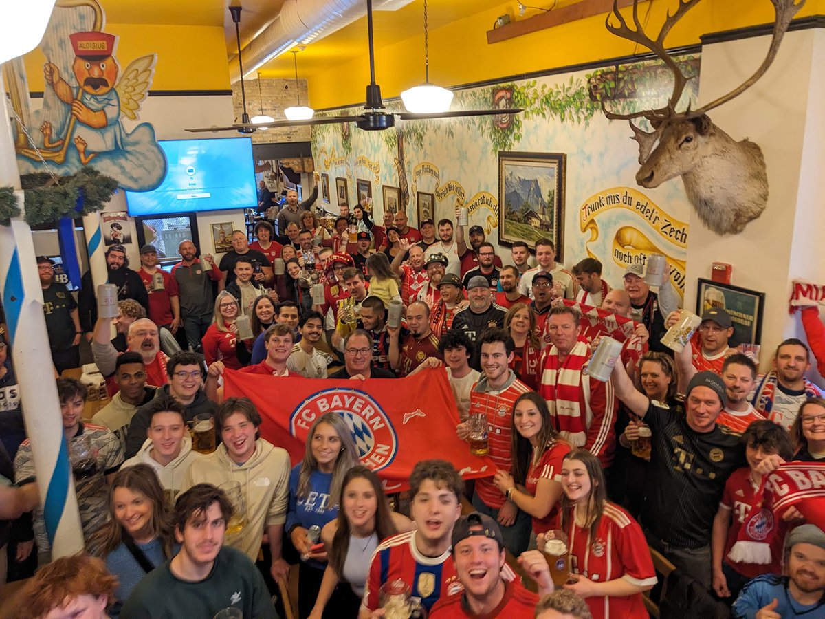 What a win and what a turnout at <a href="/GermanBeerHall/">Old German Beer Hall</a>  for Der Klassiker <a href="/FCBayernUS/">🇺🇸 FC Bayern US 🇨🇦</a> - shout out to the Indiana crew who came up ! Aug Gehts !!!