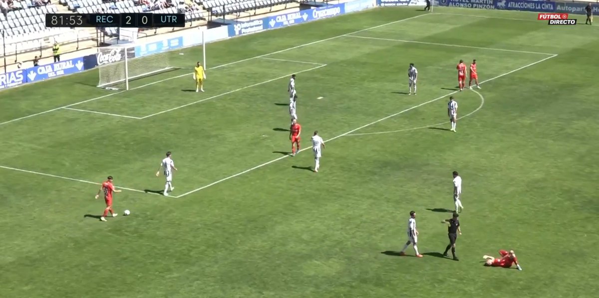 futboldirecto's tweet photo. ⏱️#RecreUtrera | 81’ |2-0|
🟨 Cartulina amarilla para Nacho Heras @recreoficial
#GrupoIV #SegundaRFEF https://t.co/IkHvSXBB3t
