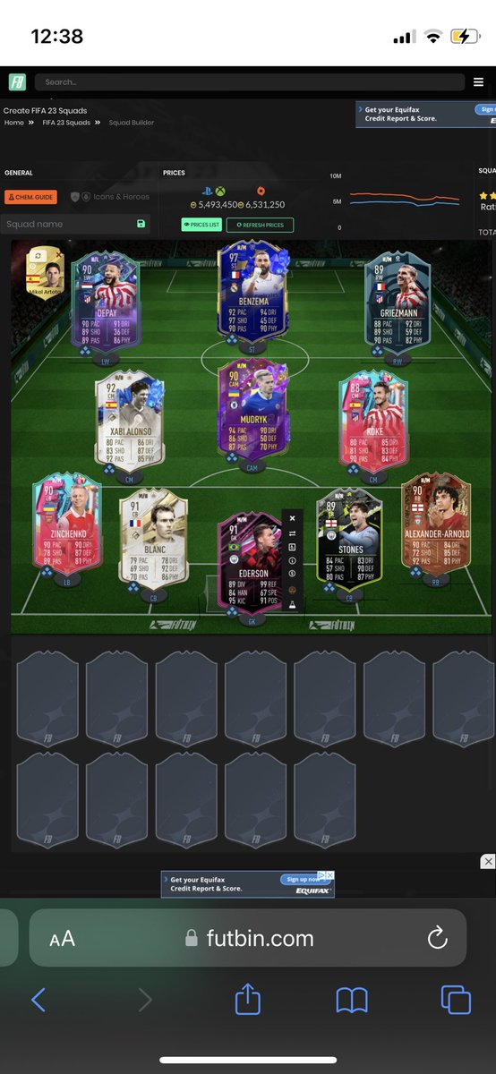 EvanSmoak__'s tweet photo. @DonkTrading Want to fit Enzo in, any advice? (Play 4231(2) in game) Mudryk is tradable and I’ve got 300k plus assets https://t.co/rSFefFNqaY