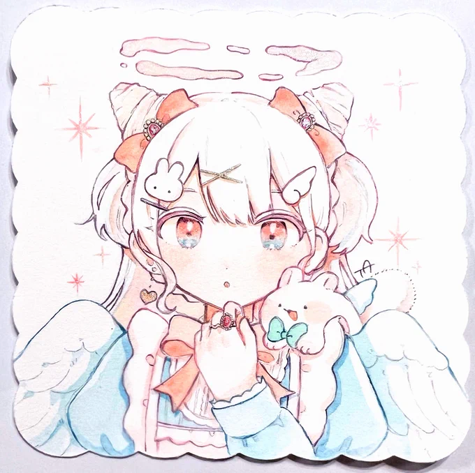 #春の創作クラスタフォロー祭 #絵かきさんと繋がりたい 天使!描きます! 