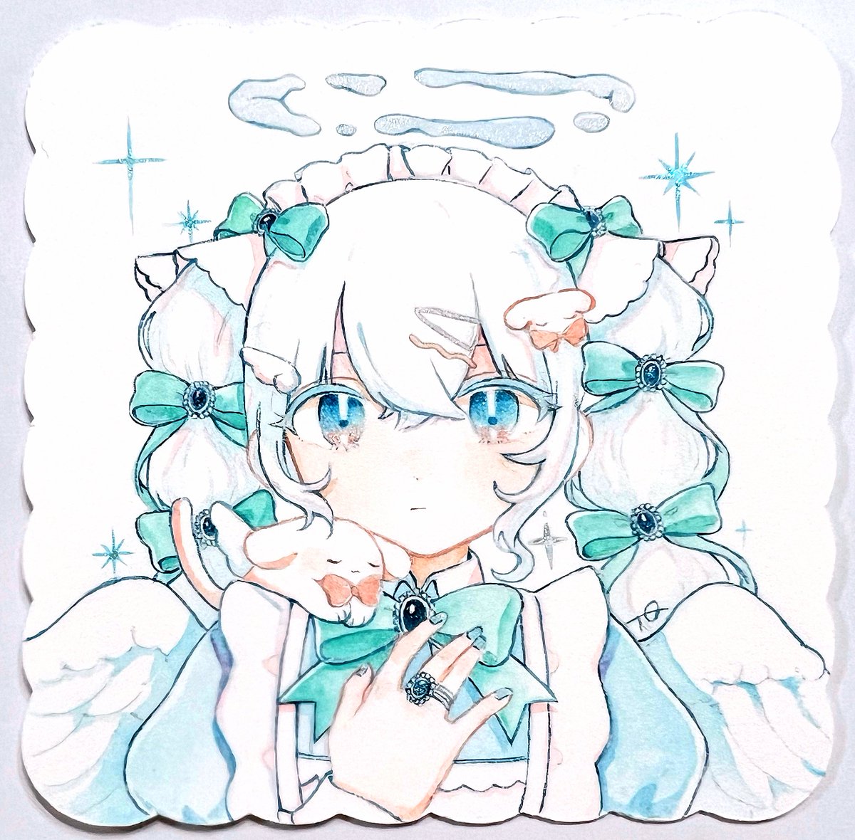 「#春の創作クラスタフォロー祭 #絵かきさんと繋がりたい 天使!描きます! 」|てとら うう🐑ﾄﾞﾛｰｲﾝｸﾞﾓｰﾙ🐏のイラスト