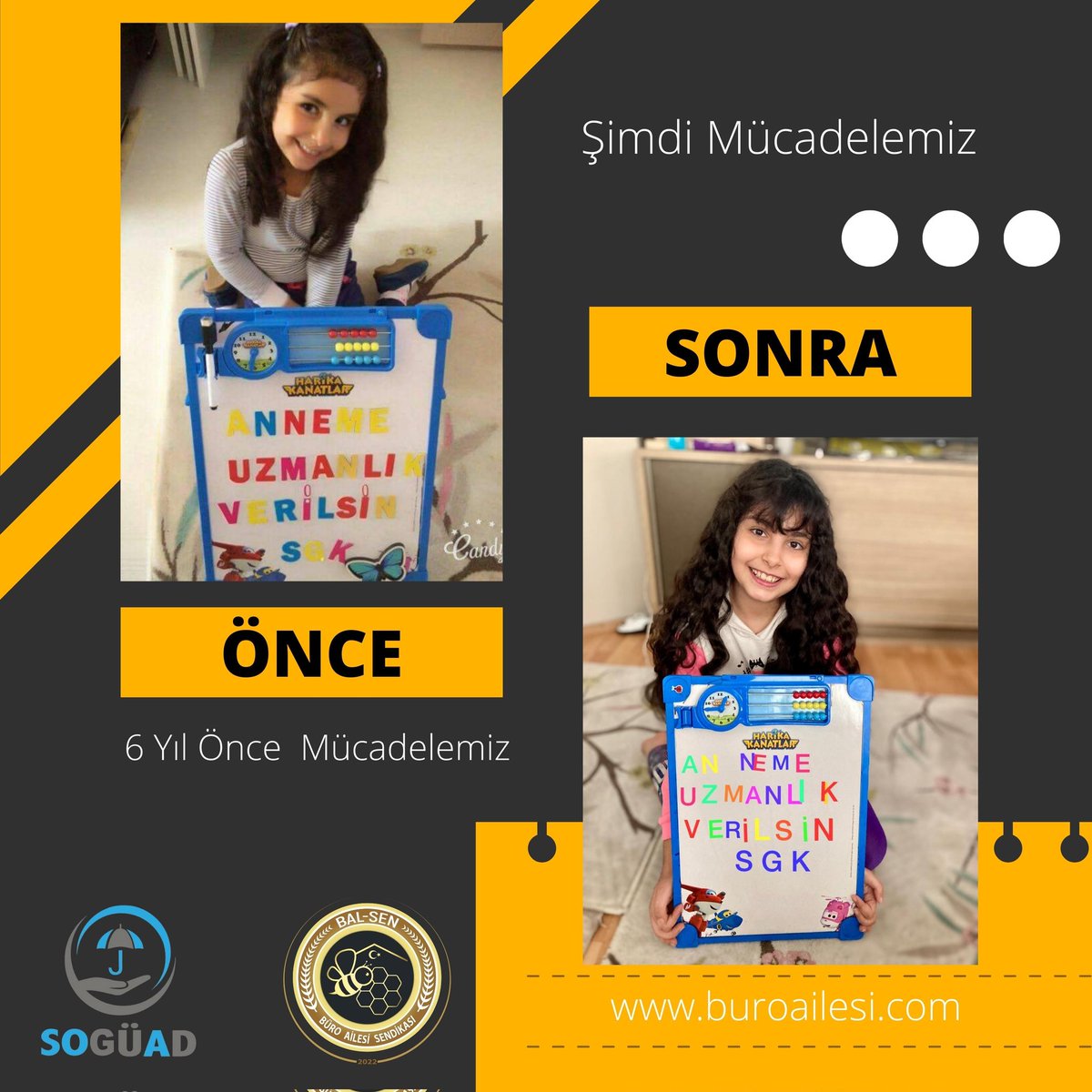 6 yıldır ara vermeden bir sürü çalışma yaptık , sunduk.

Değişen zamanda çocuklarımız büyüdüler ,  değiştiler..

Değişmeyen tek şeyse değişimin kendisi değil SGK personelinin mali yönden özlük hakları oldu.

#SGKPersoneli #SGKMemuru #Memur #SGKEylemde #SGKAilesi #SGKAilesiEylemde
