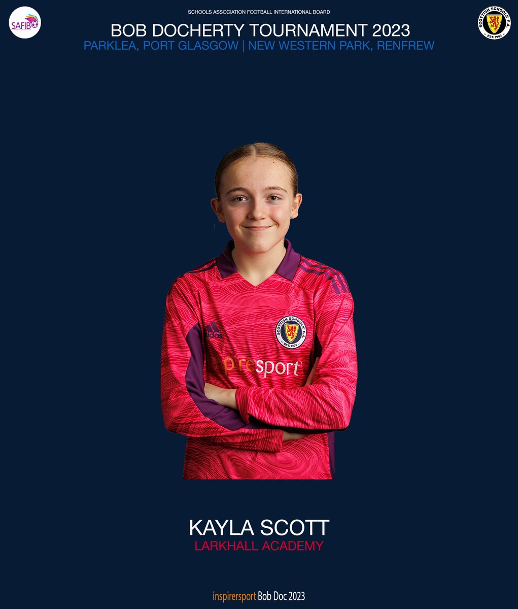 sschoolsfa's tweet photo. BOB DOC 23 | Our new goalkeepers for the Bob Doc this year:
Alex Reid - Inverkeithing High School
Kayla Scott - Larkhall Academy https://t.co/WgiqcxKf7u