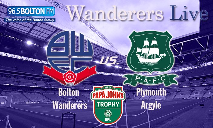 BoltonFM's tweet photo. Afternoon it’s #WanderersLive!

Bolton Wanderers are playing Plymouth Argyle in the #EFLTrophyFinal. https://t.co/sWlxdmhhwB