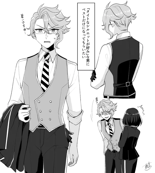 制服のベストって最高だよねのらくがき
(右下だけ監がいるのでアズ監♀ってことにしておく)
#twst_NL #twstプラス 