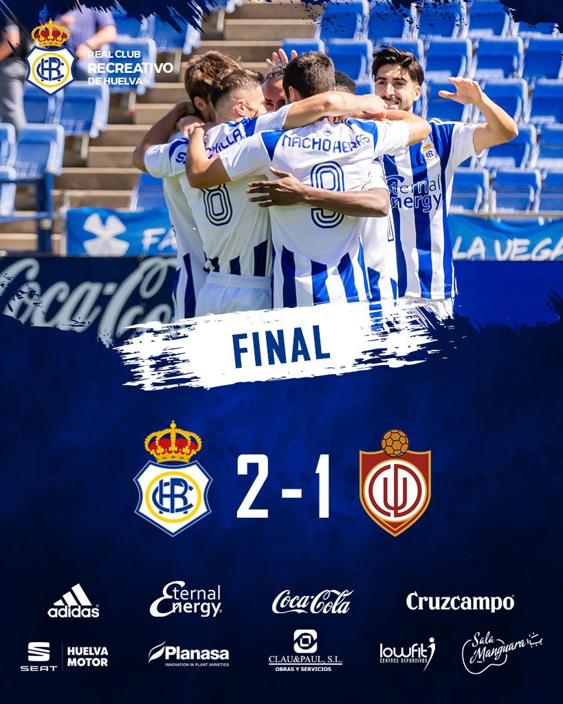 recreoficial's tweet photo. ⏱️ 94’ |2-1| FINAL!!! Victoria del Decano, que suma 6 de 6 en estos dos partidos seguidos en casa.
¡Vamos, Decano! 💪💪💪
#RecreUtrera #DeTuManoRecre https://t.co/JjqasAKesp