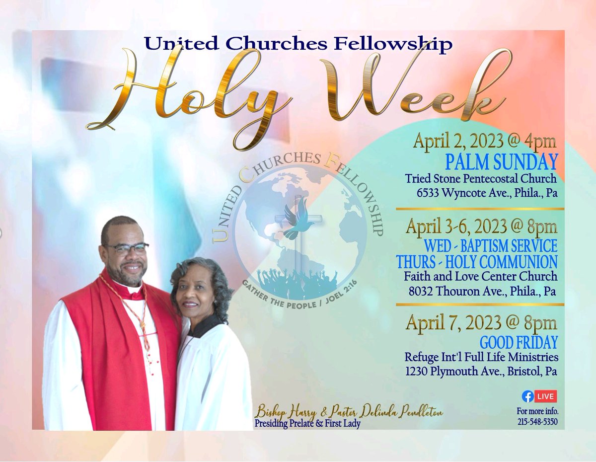 flccvision's tweet photo. This week, we observe and celebrate the most sacred time on the Christian calendar. Let's come together in a big way! https://t.co/pS4FOuRNIn