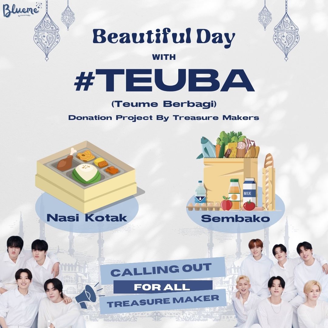 bluemebytm's tweet photo. 안녕 Teume!👋🏻

Di bulan Ramadhan yang penuh berkah ini, Bluemin mau ajak kalian untuk berpartisipasi dalam event Blueme yaitu #TEUBA (Teume Berbagi). Sebuah projek donasi yang akan digelar pada :

📅 : 16 April 2023
📍: Sekitaran M Bloc Space dan SMAN 6 Jakarta https://t.co/07Rxgjr8gU