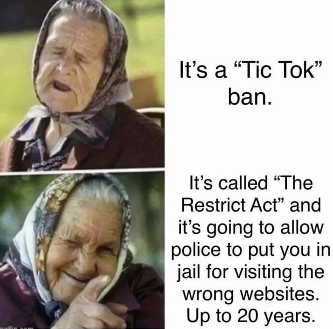 SallyMayweather's tweet image. Did you know the RESTRICT Act doesn’t even mention TikTok?