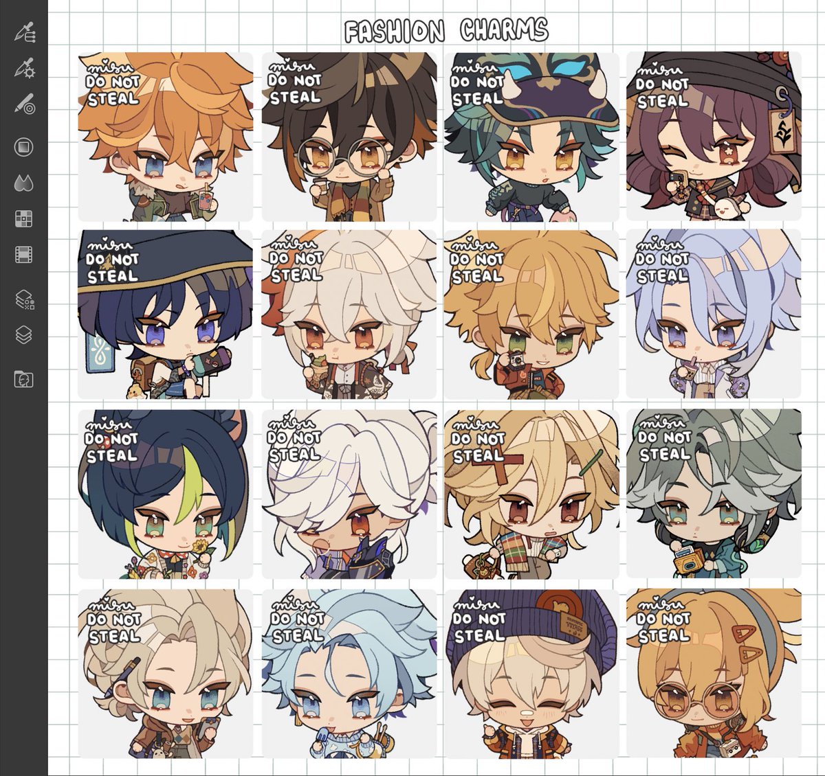 interest check for doujima! please let me know which set you're most interested in! i'll have a poll below 🙏 feel free to let me know which characters you like too! 🥺💖 