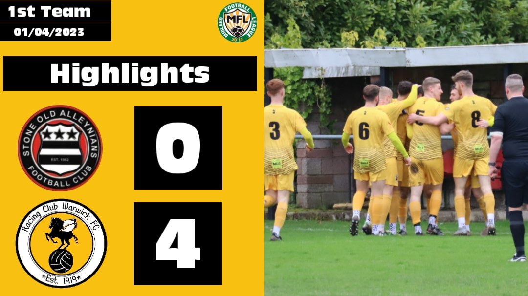 RCWFC's tweet photo. Highlights ⚽️🎥
Watch all the action from yesterday's @MidlandLeague match 🆚️ @stone_OA
⬇️
https://t.co/pRexVRa8dP
#UTR 🟡⚫️ https://t.co/7wRozGoPyG