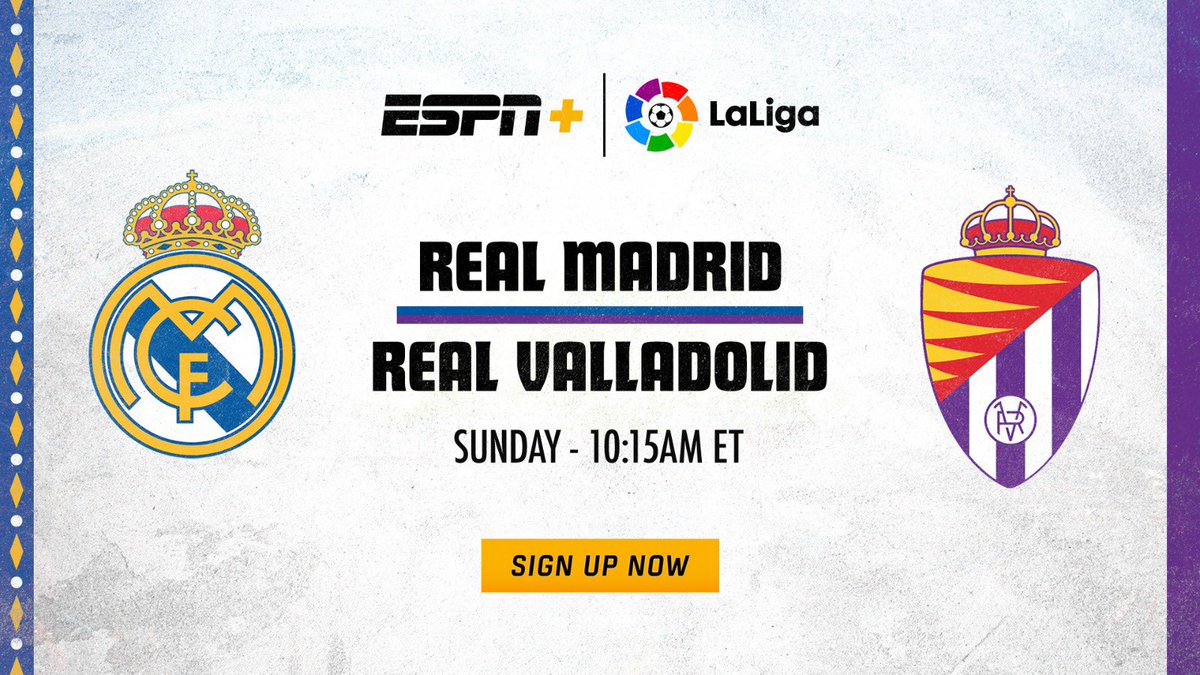 Round 27 in #LaLiga continues today. Real Madrid face Real Valladolid hoping to close the gap on leaders Barcelona. @AleMorenoESPN alongside me for commentary from 1010et on ESPN+