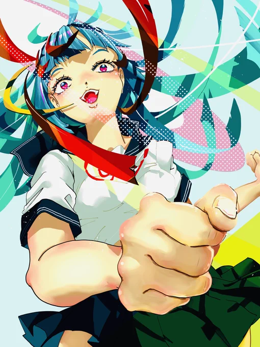 先週の絵、実はちゃんとグーチョキパー三パターン描いてあった 