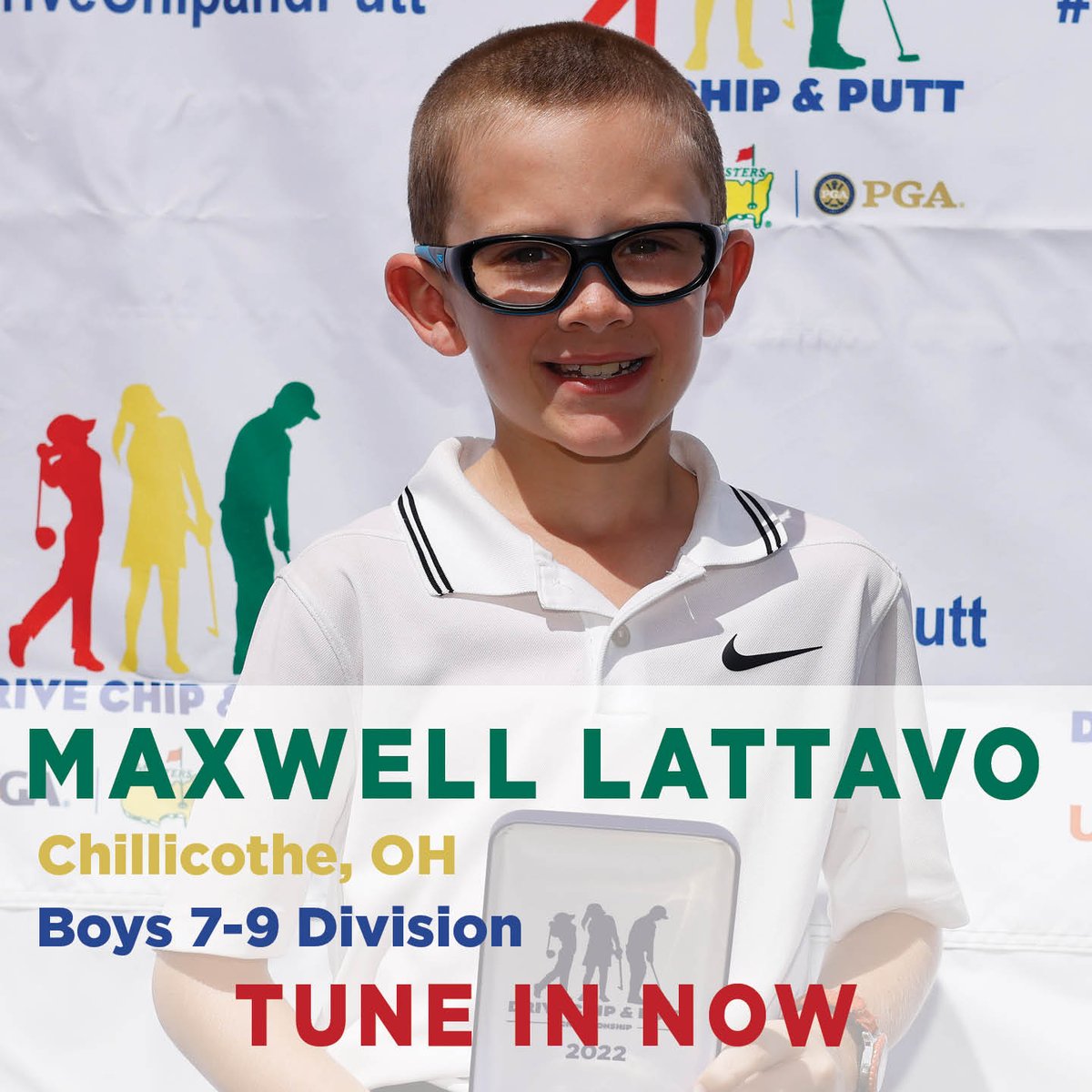 Maxwell Lattavo and the Boys 7-9 Division are just getting started at Augusta National Golf Club for the 2023 #DriveChipandPutt National Finals! Tune in to Golf Channel now to cheer Maxwell on from Southern Ohio! 

#SOPGAJrGolf