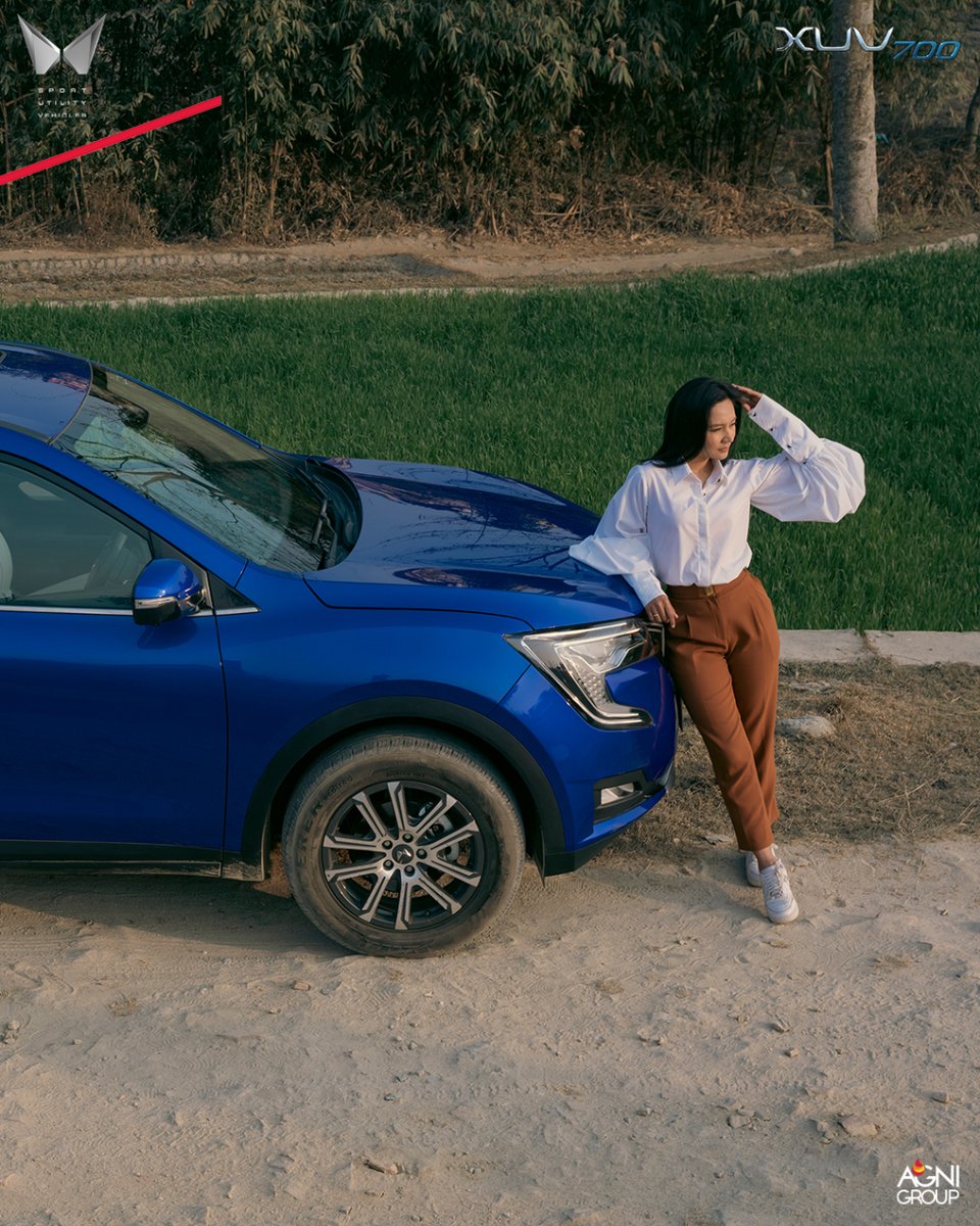 GroupAgni's tweet photo. Experience the thrill of the great outdoors with Samriddhi Rai and the XUV700.

#HelloXUV700 #XUV700 #FeelTheRush #XUV700inNepal #lifestyle #HelloAutoBoosterHeadLamps #AuthenticSUV #explorewithxuv700 #SundayCruisin https://t.co/oYBjNTQvMx