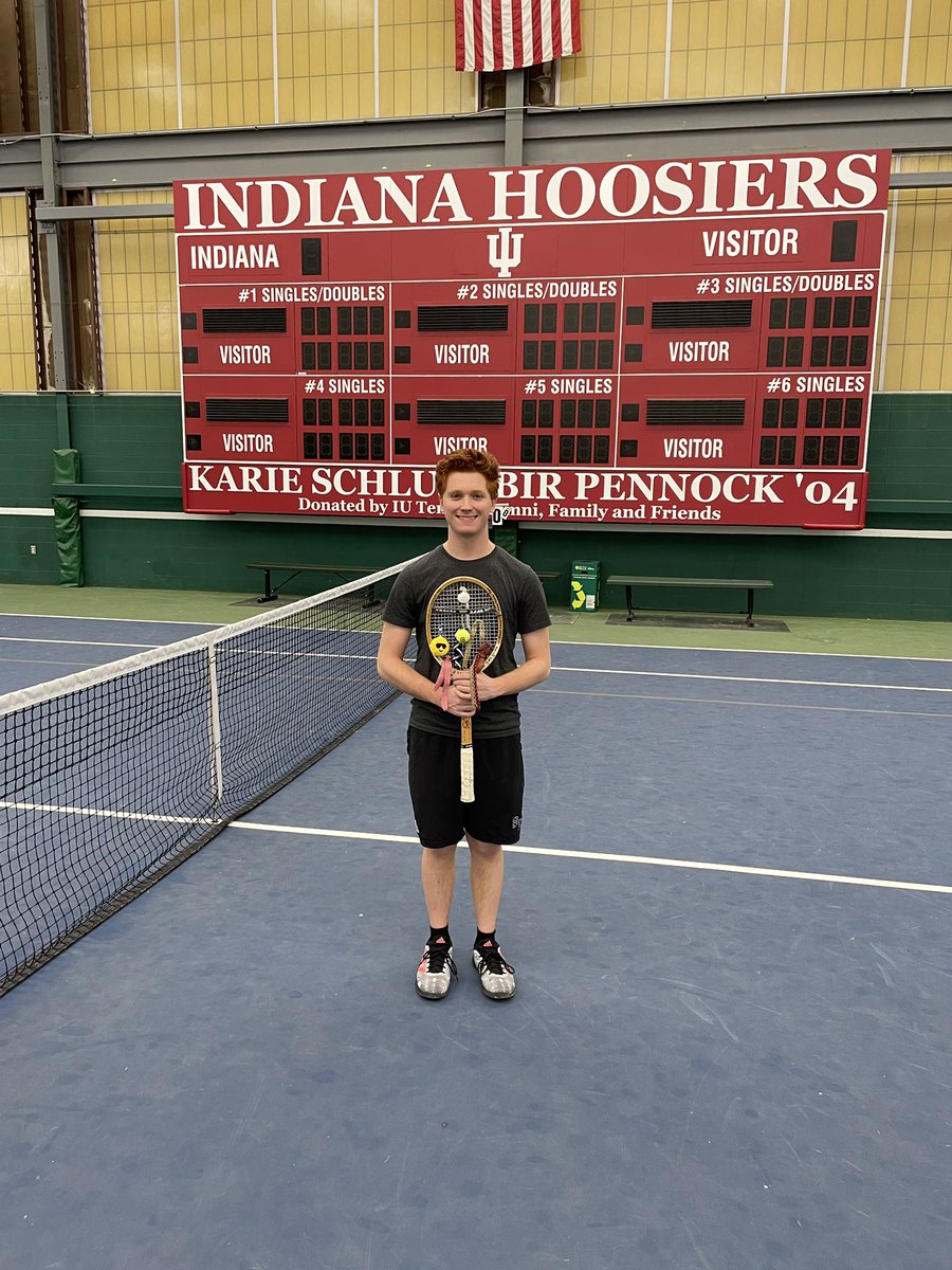 IUTennisCenter's tweet photo. NEW WARRIOR ALERT 🚨 
Introducing our warrior Austin Spiers! Austin has demonstrated that tennis is all about having fun and enduring that ALL DAY attitude! As Austin puts it tennis has taught him to feel accomplished at a sport and drives him to be the best he can be! #ALLDAY https://t.co/wGNH8kKeqI